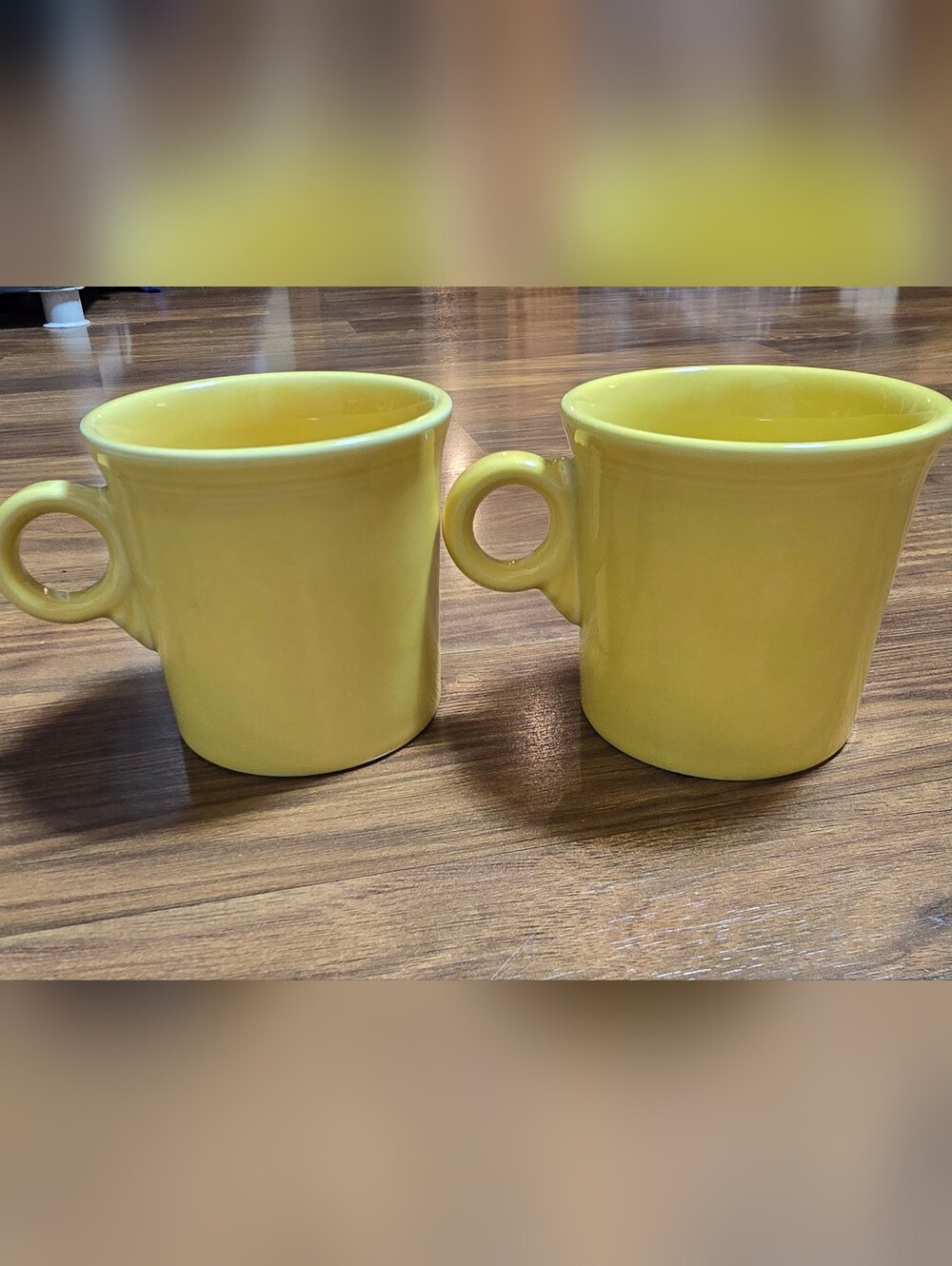 Fiesta Homer Laughlin Sunflower Yellow Ring Handle Mug - Set of 2